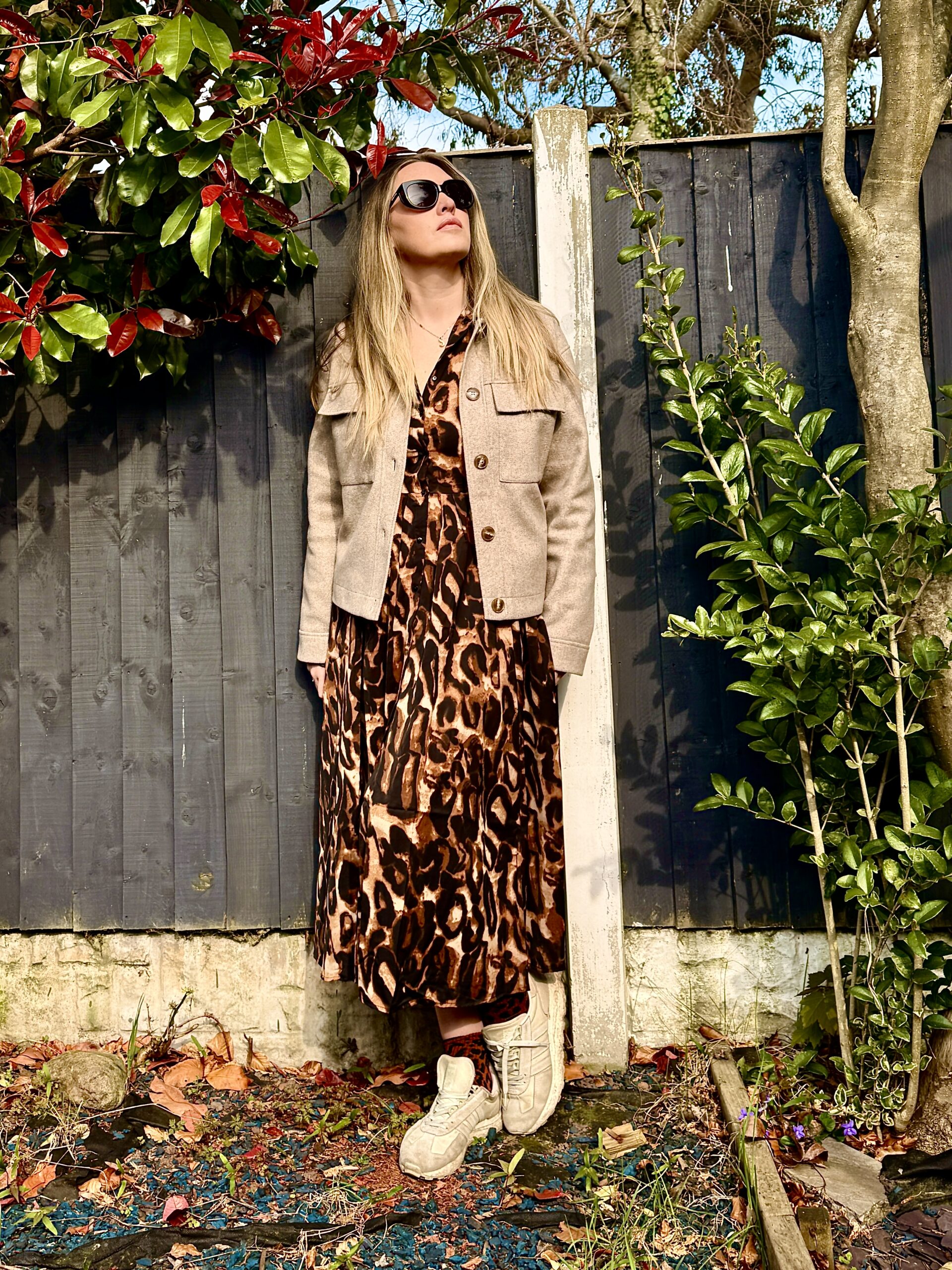 Leopard Print Shirt Dress
